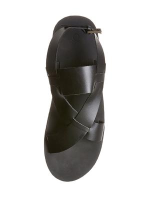 black Leather back strap sandals - 16601485 - Standard Image - 3