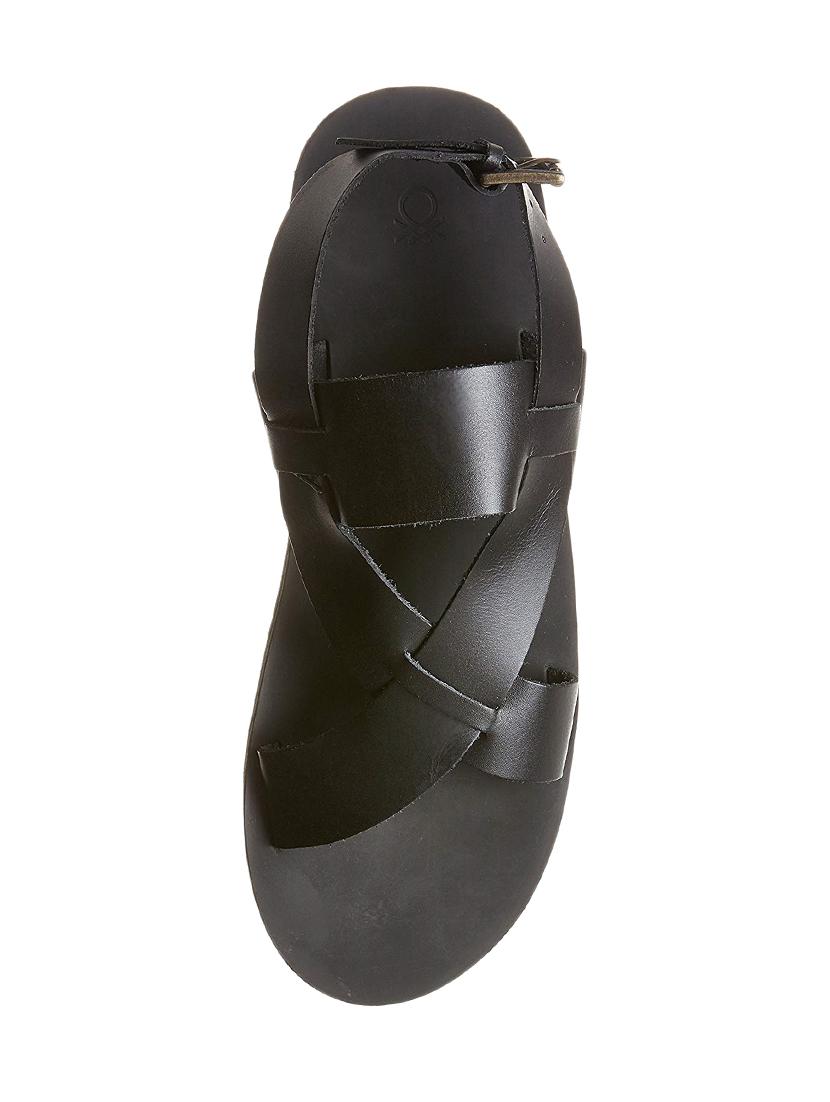 black Leather back strap sandals - 16601485 - Zoom Image - 3
