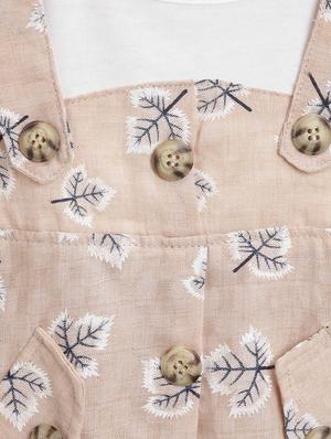 beige cotton frock - 16601548 - Standard Image - 3