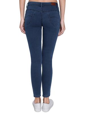 slim fit solid jeans - 16601585 - Standard Image - 3