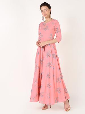floral flared kurta - 16601597 - Standard Image - 3