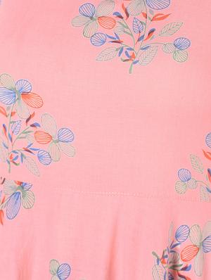 floral flared kurta - 16601597 - Standard Image - 6