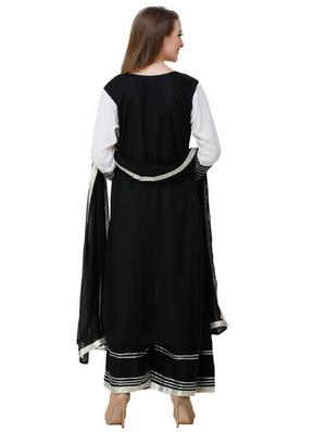 gota work kurta palazzo set - 16601620 - Standard Image - 3