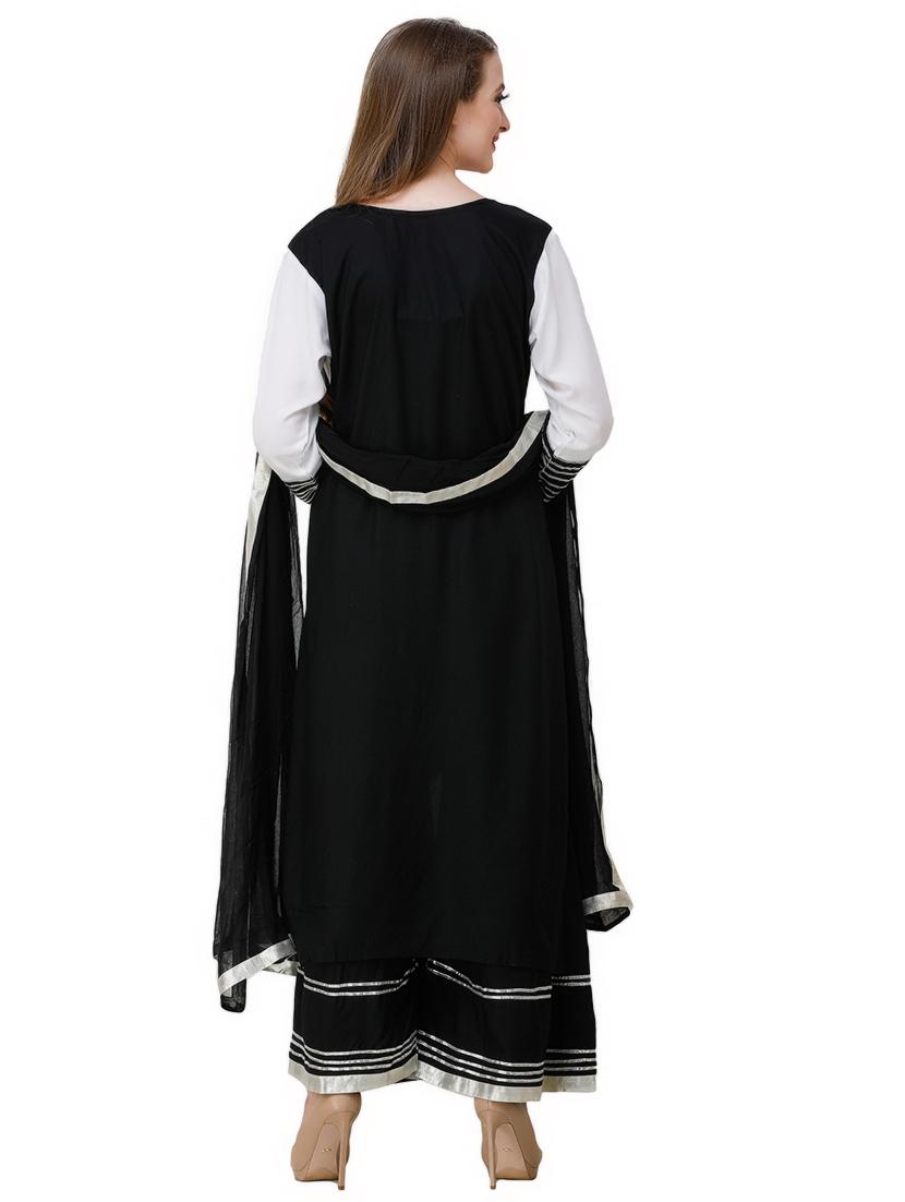 gota work kurta palazzo set - 16601620 - Zoom Image - 3