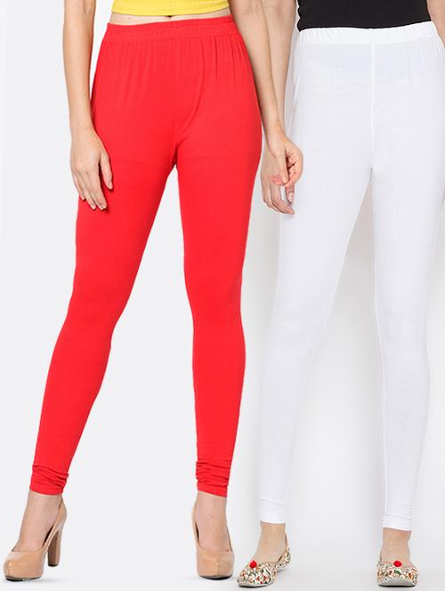 solid lycra leggings - 16601813 - Standard Image - 1