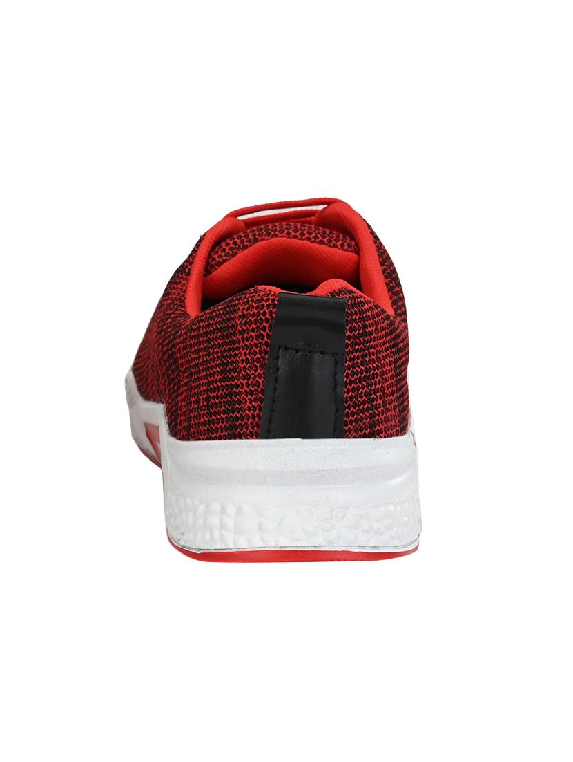 red fabric lace up sport shoes - 16601993 - Zoom Image - 3