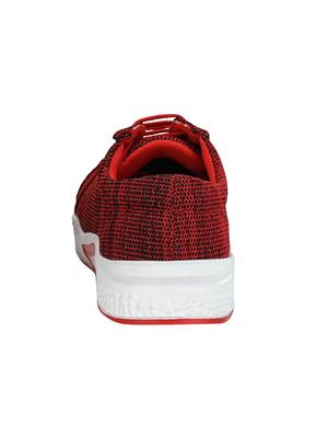red fabric lace up sport shoes - 16601996 - Standard Image - 3