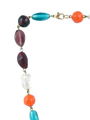 multi colored glass chain necklace - 16602223 - Standard Image - 3