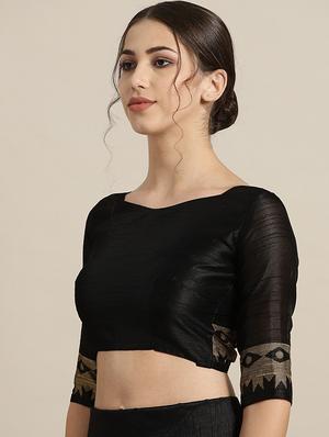 conversational printed saree with blouse - 16602410 - Standard Image - 3