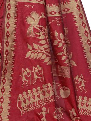 conversational printed saree with blouse - 16602413 - Standard Image - 3
