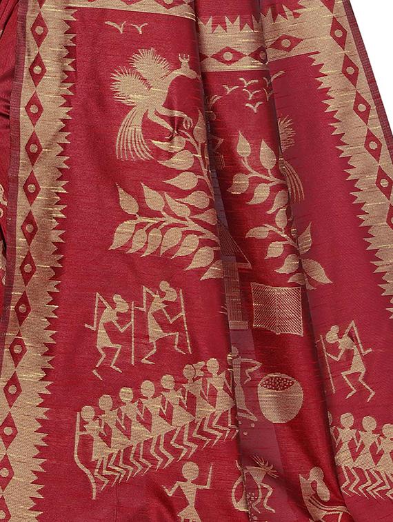 conversational printed saree with blouse - 16602413 - Zoom Image - 3