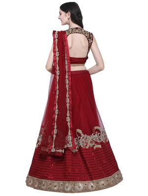embroidered flared lehenga - 16603803 - Standard Image - 3