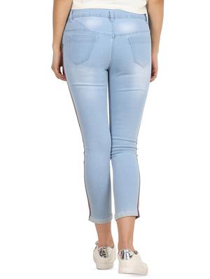 high rise side taped jeans - 16604152 - Standard Image - 3