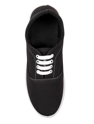black canvas lace up sneakers - 16604422 - Standard Image - 3