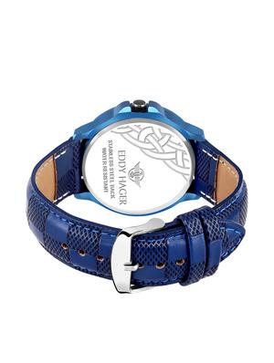 eddy hager round dial analog watch-(eh-154-bl) - 16604659 - Standard Image - 3