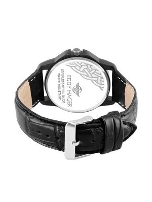 eddy hager round dial analog watch-(eh-150-bk) - 16604660 - Standard Image - 3