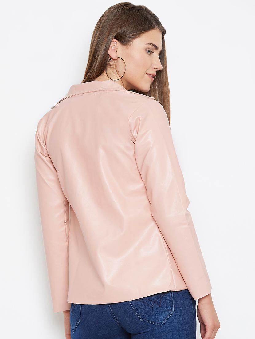 zipper detail leather jacket - 16604890 - Zoom Image - 3