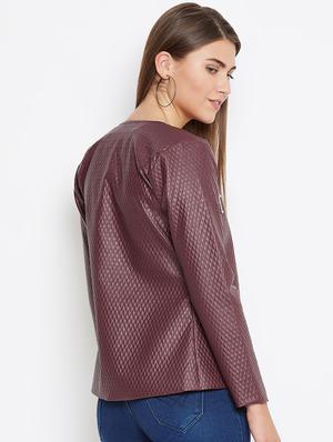 zipper detail long sleeved jacket - 16604902 - Standard Image - 3