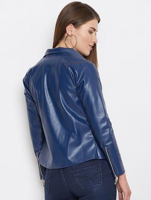 long sleeved leather jacket - 16604935 - Standard Image - 3