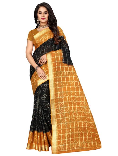 bandhani printed saree with blouse - 16605246 - Standard Image - 1