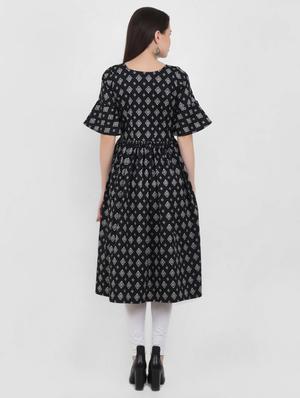 geometric printed anarkali kurta - 16605745 - Standard Image - 3