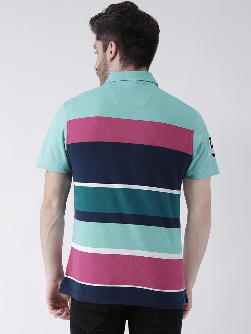 multi colored striped polo t-shirt - 16605765 - Zoom Image - 3