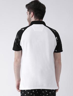 white printed collared t-shirt - 16605769 - Standard Image - 3
