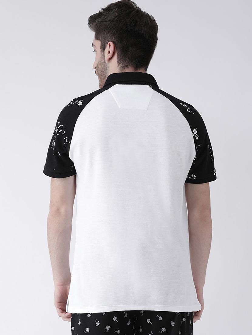 white printed collared t-shirt - 16605769 - Zoom Image - 3