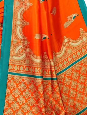 self-design printed saree with blouse - 16605851 - Standard Image - 3