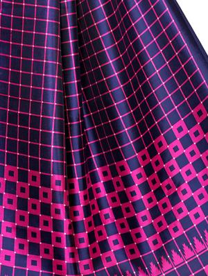 checkered printed saree with blouse - 16605859 - Standard Image - 3