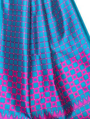 checkered printed saree with blouse - 16605860 - Standard Image - 3