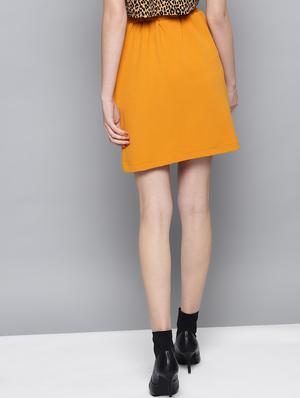 tie knot front straight skirt - 16605871 - Standard Image - 3