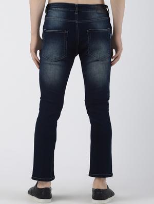 blue light washed distressed denim jeans - 16605990 - Standard Image - 3
