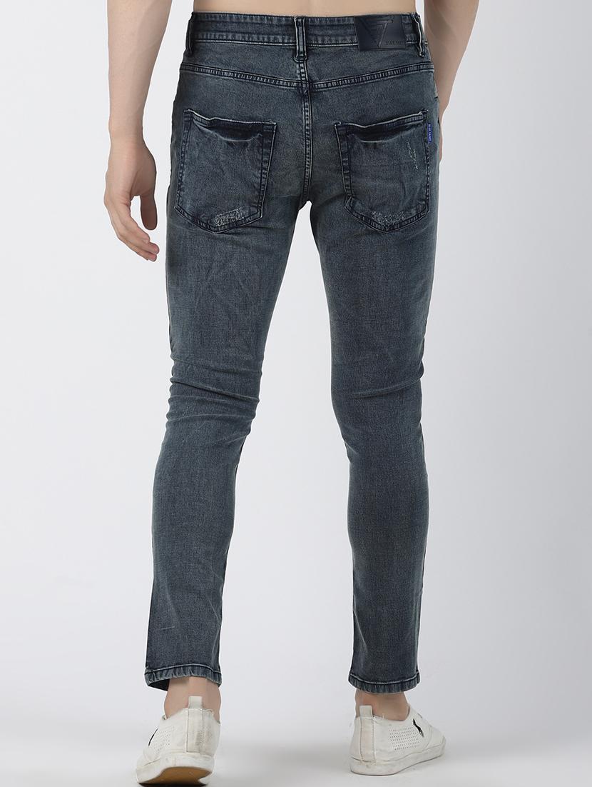 blue light washed distressed denim jeans - 16605995 - Zoom Image - 3