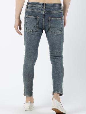 grey heavy washed distressed denim jeans - 16605998 - Standard Image - 3