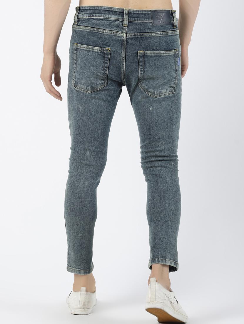 grey heavy washed distressed denim jeans - 16605998 - Zoom Image - 3