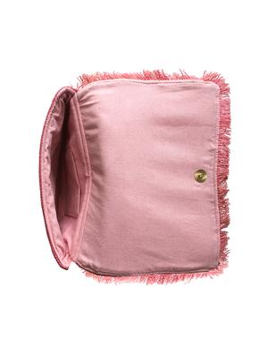 pink jute regular sling bag - 16606151 - Standard Image - 3
