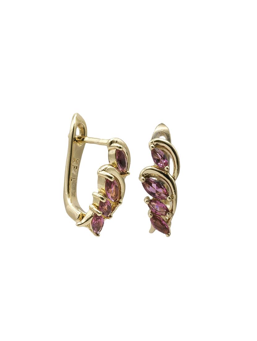 red gold plated drop earring - 16607345 - Zoom Image - 3