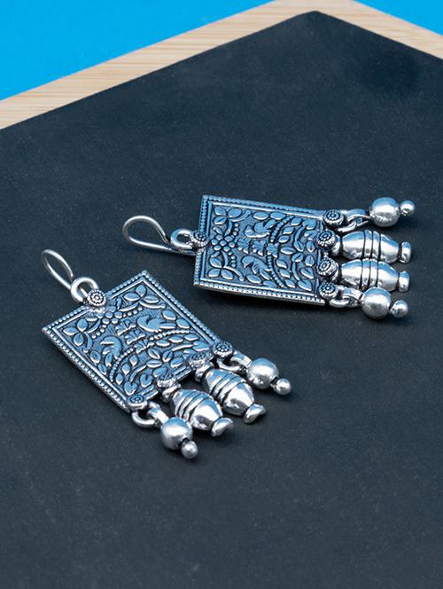 silver tone drop earring - 16607352 - Standard Image - 1