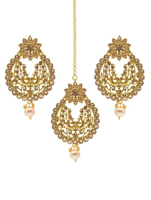 gold plated drop earring - 16607436 - Standard Image - 1