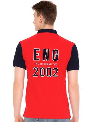 red color block polo t-shirt - 16607936 - Standard Image - 3