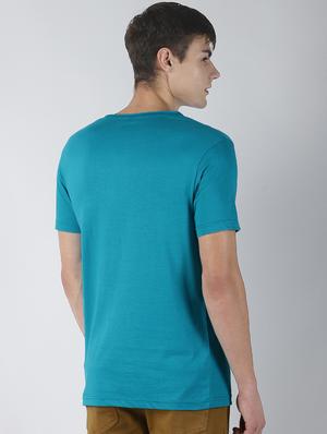 blue solid t-shirt - 16608355 - Standard Image - 3