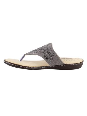 grey slipon flip flops - 16608392 - Standard Image - 3