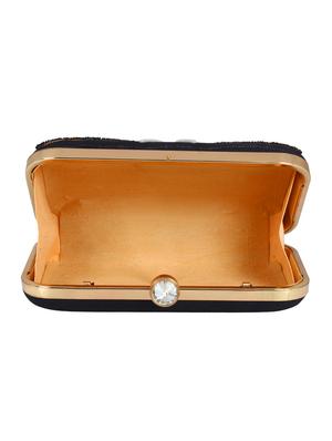 black faux silk box clutch - 16608485 - Standard Image - 3