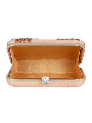 pink faux silk box clutch - 16608495 - Standard Image - 3