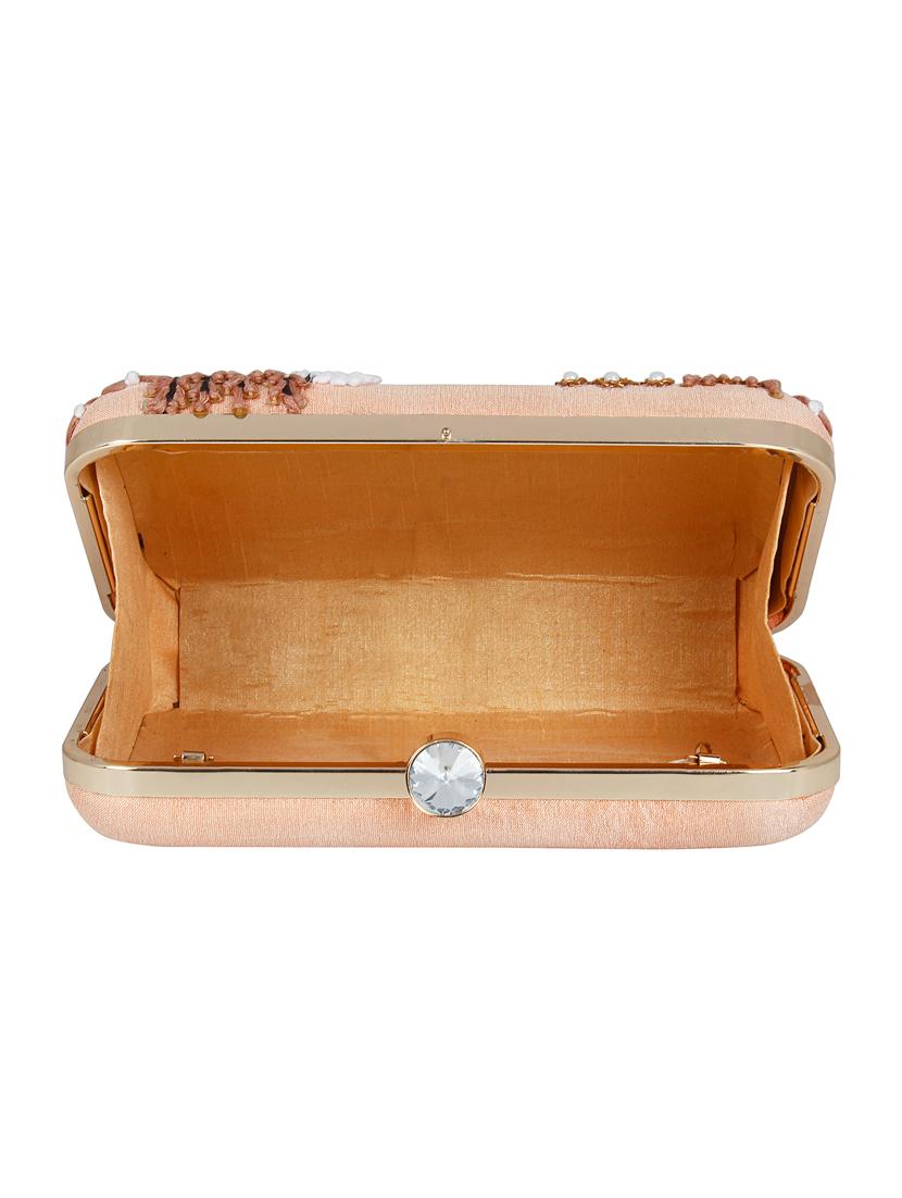 pink faux silk box clutch - 16608495 - Zoom Image - 3