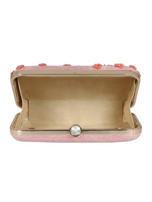 pink faux silk box clutch - 16608498 - Standard Image - 3