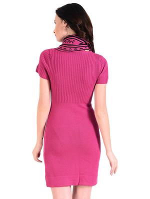 round neck solid bodycon dress - 16608687 - Standard Image - 3