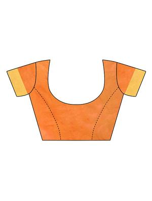 solid woven saree with blouse - 16608921 - Standard Image - 3