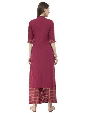 foil printed kurta palazzo with dupatta set - 16609033 - Standard Image - 3
